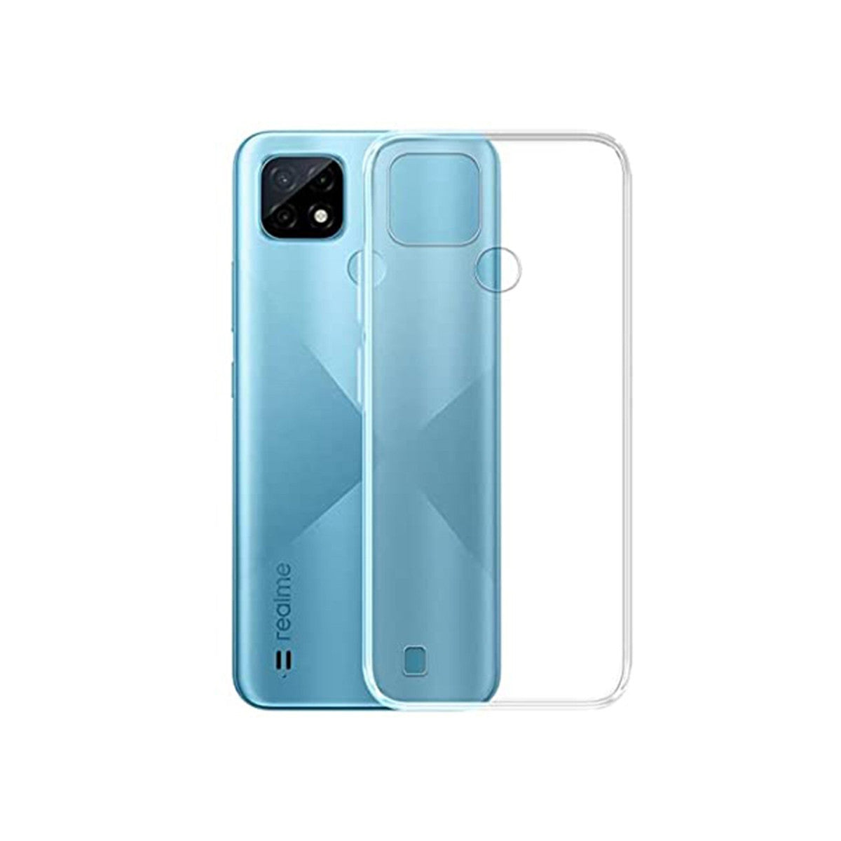 Newface Realme C21 Kılıf Deluxe 2mm Şeffaf Silikon