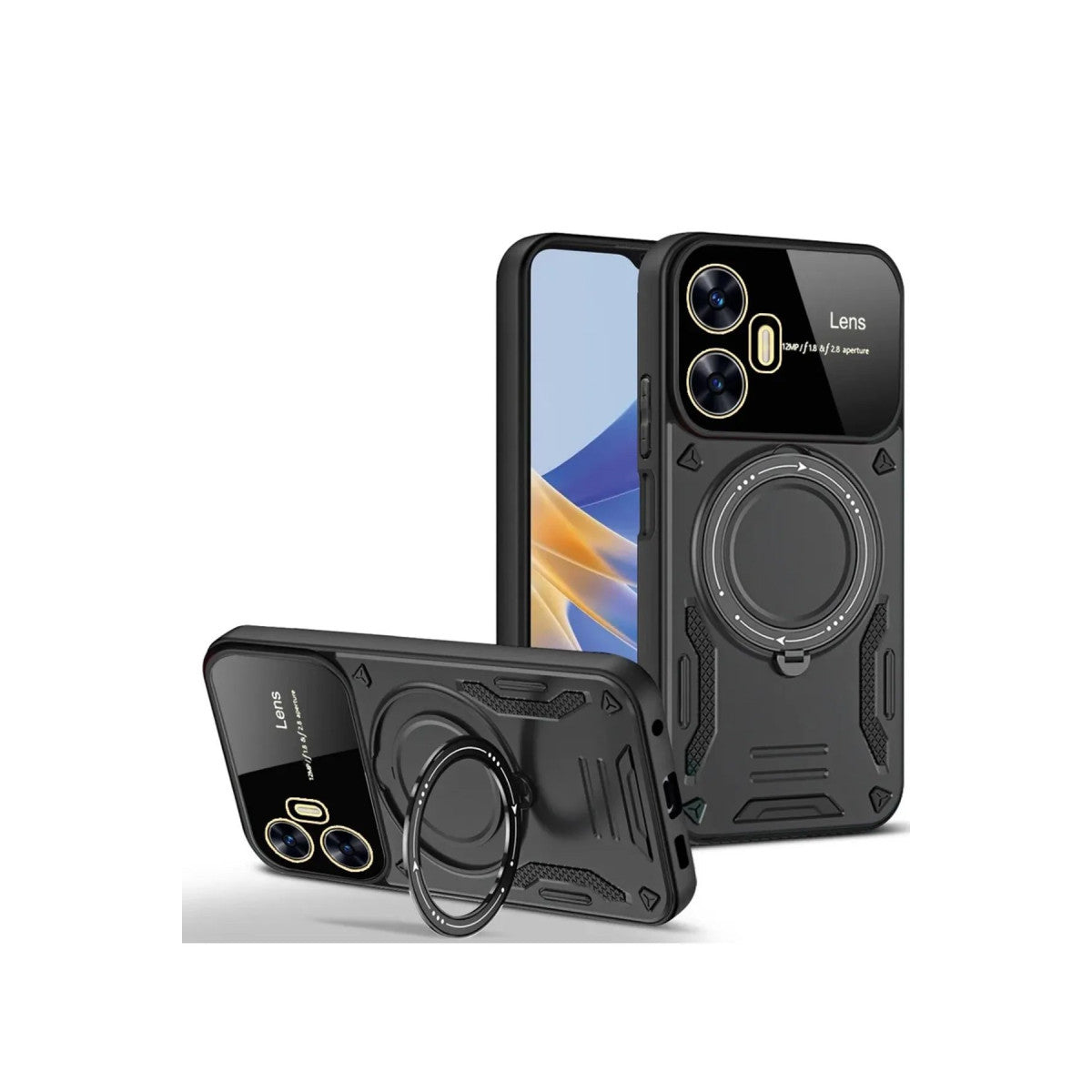 Newface Realme C55 Kılıf Joy Lens Standlı Kapak