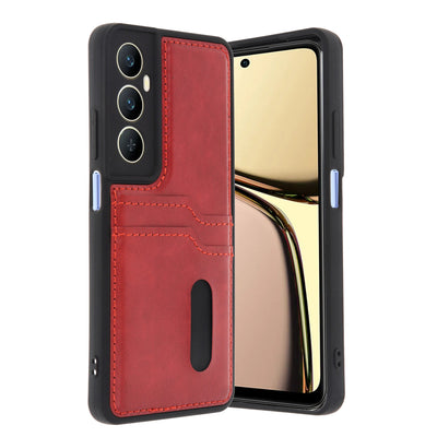 Newface Realme C65 Sara Kartvizitli Deri Kılıf