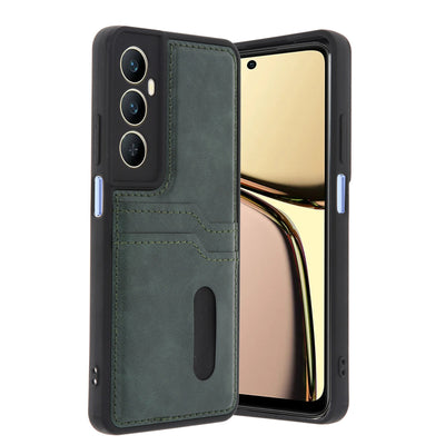 Newface Realme C65 Sara Kartvizitli Deri Kılıf