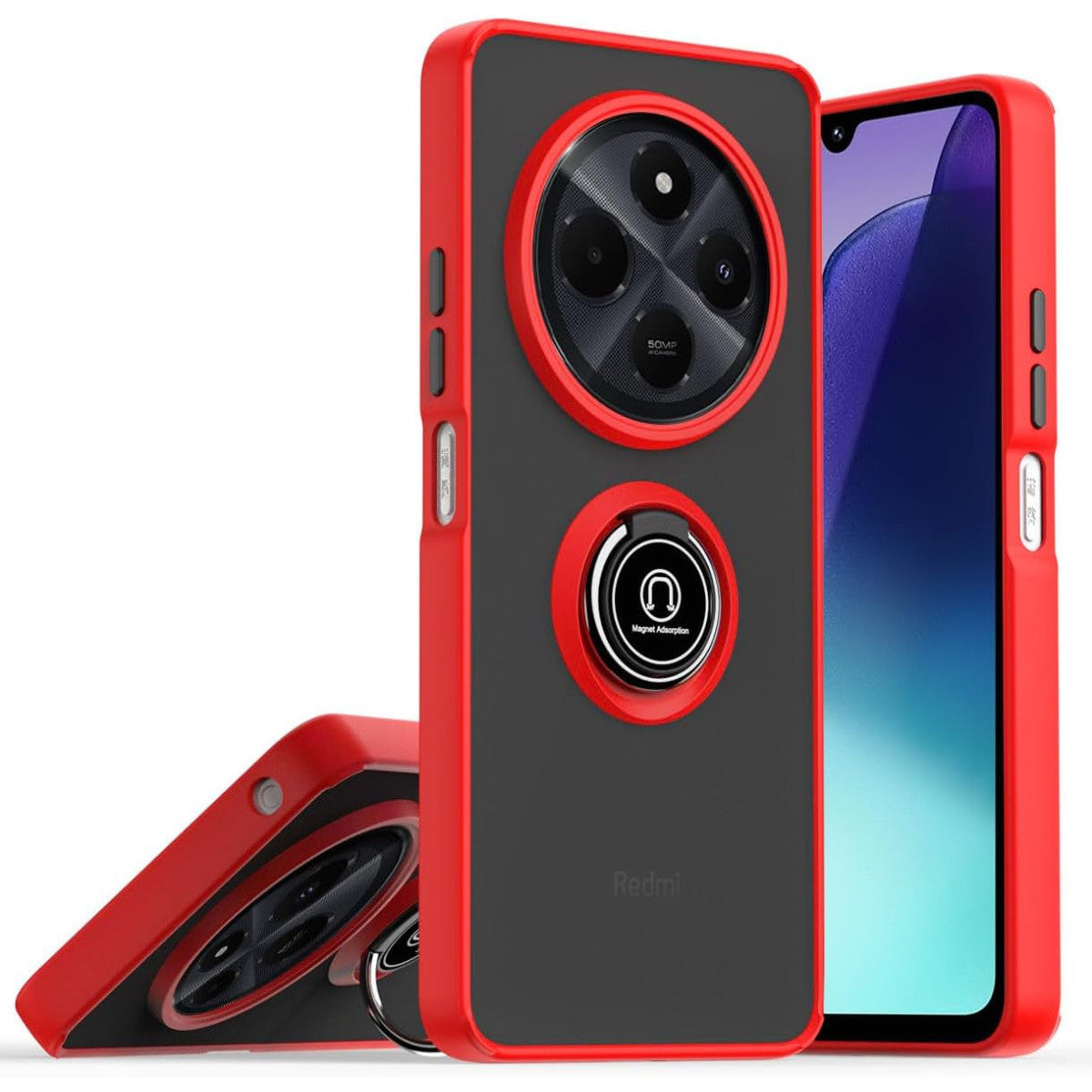 Newface Realme C75 4G Kılıf Montreal Yüzüklü Silikon Kapak