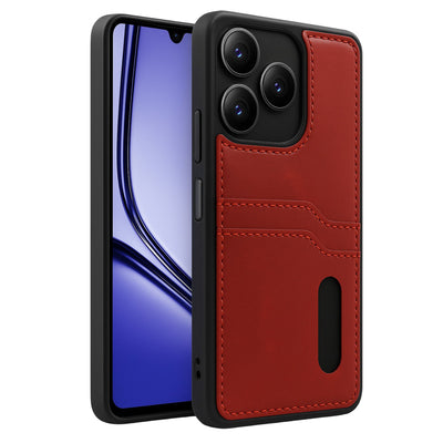 Newface Realme Note 50 4G Kılıf Sara Kartvizitli Deri Kılıf