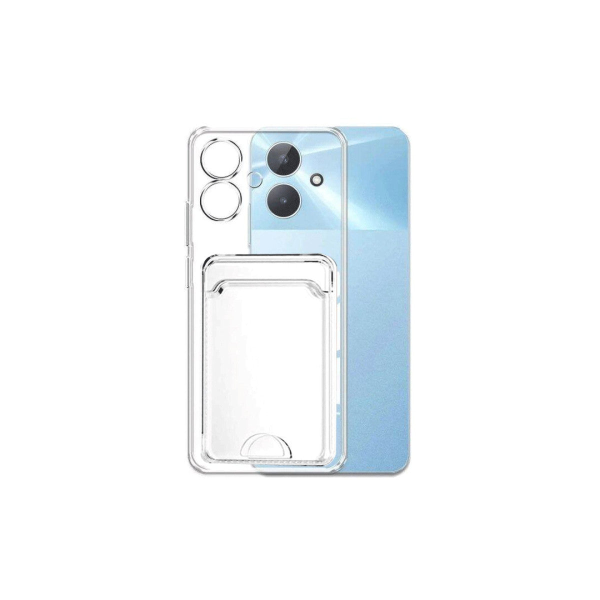 Newface Realme Note 60 Kılıf Kart Şeffaf Silikon