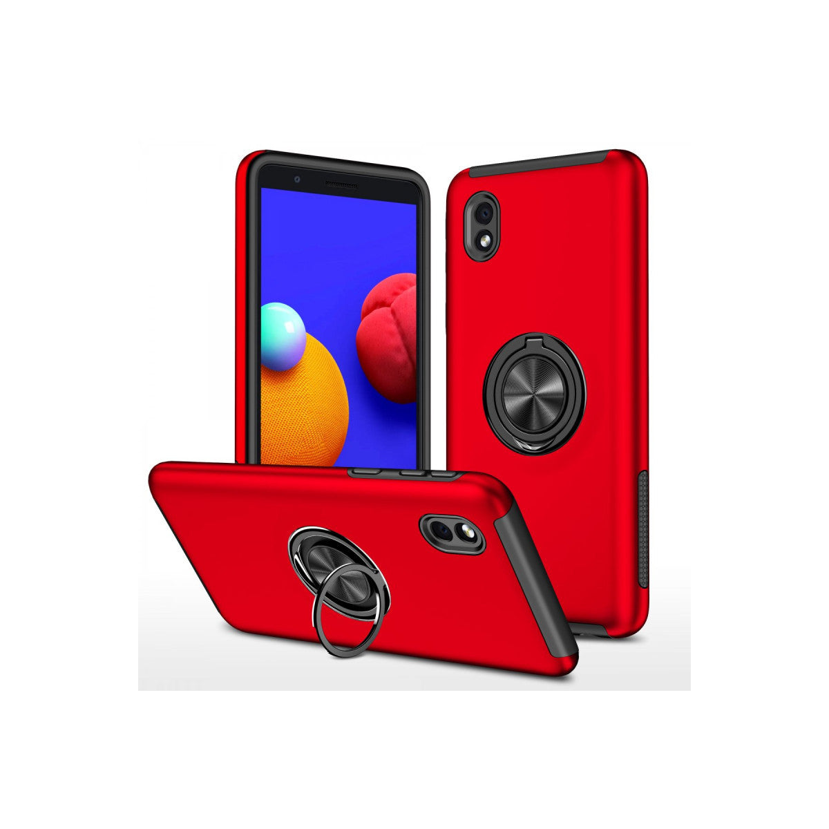 Newface Samsung Galaxy A01 Core Kılıf Elit Yüzüklü Kapak