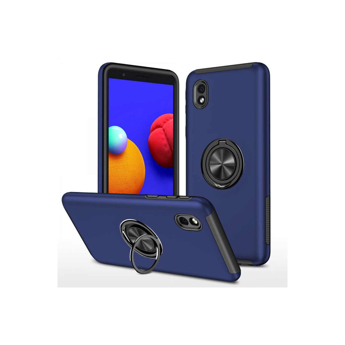 Newface Samsung Galaxy A01 Core Kılıf Elit Yüzüklü Kapak