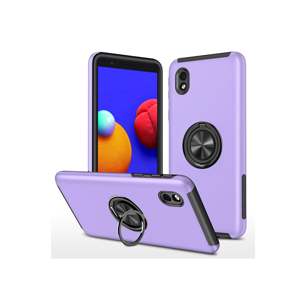 Newface Samsung Galaxy A01 Core Kılıf Elit Yüzüklü Kapak