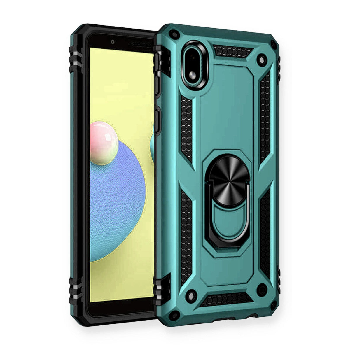 Newface Samsung Galaxy A01 Core Kılıf Sofya Yüzüklü Silikon Kapak