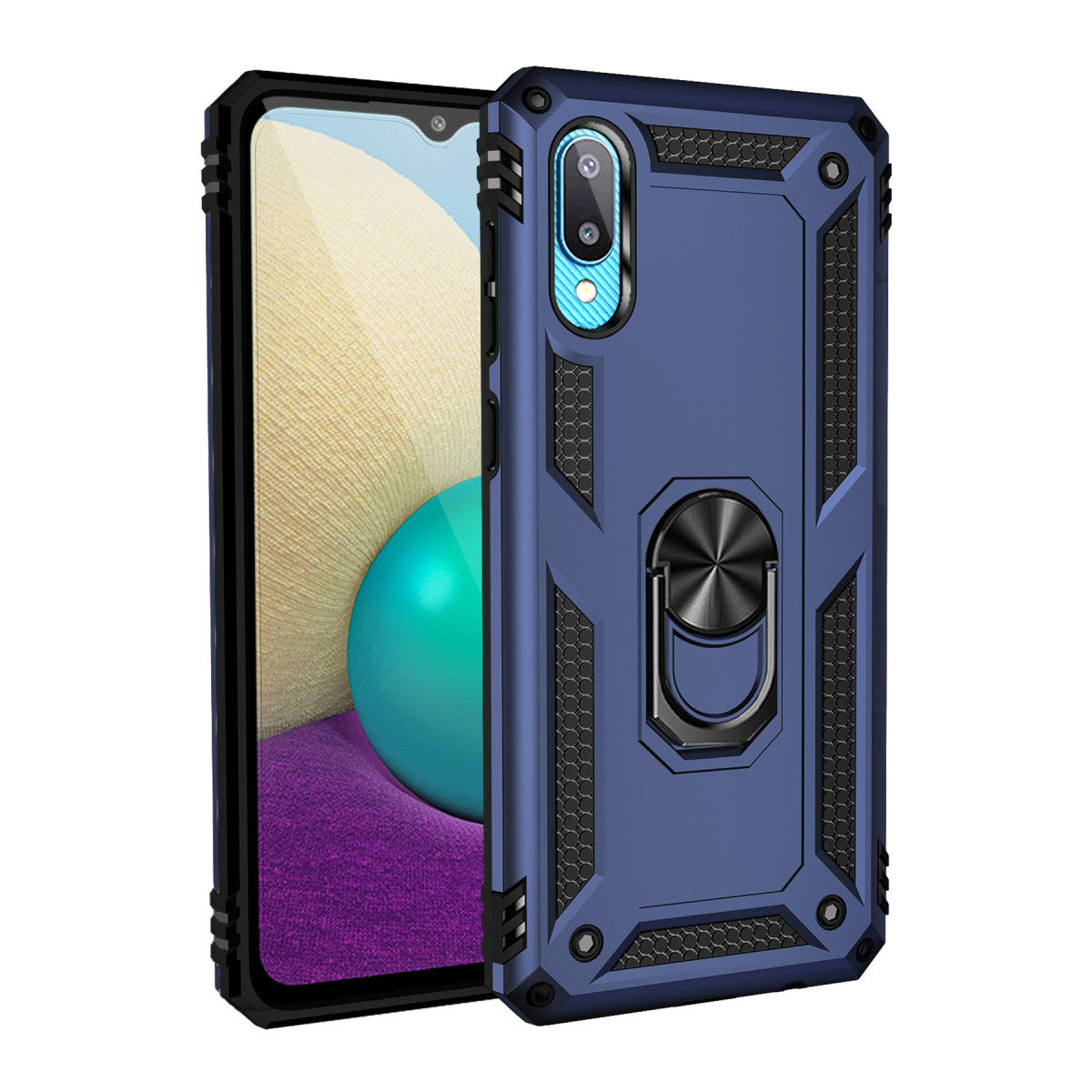 Newface Samsung Galaxy A02 Kılıf Sofya Yüzüklü Silikon Kapak