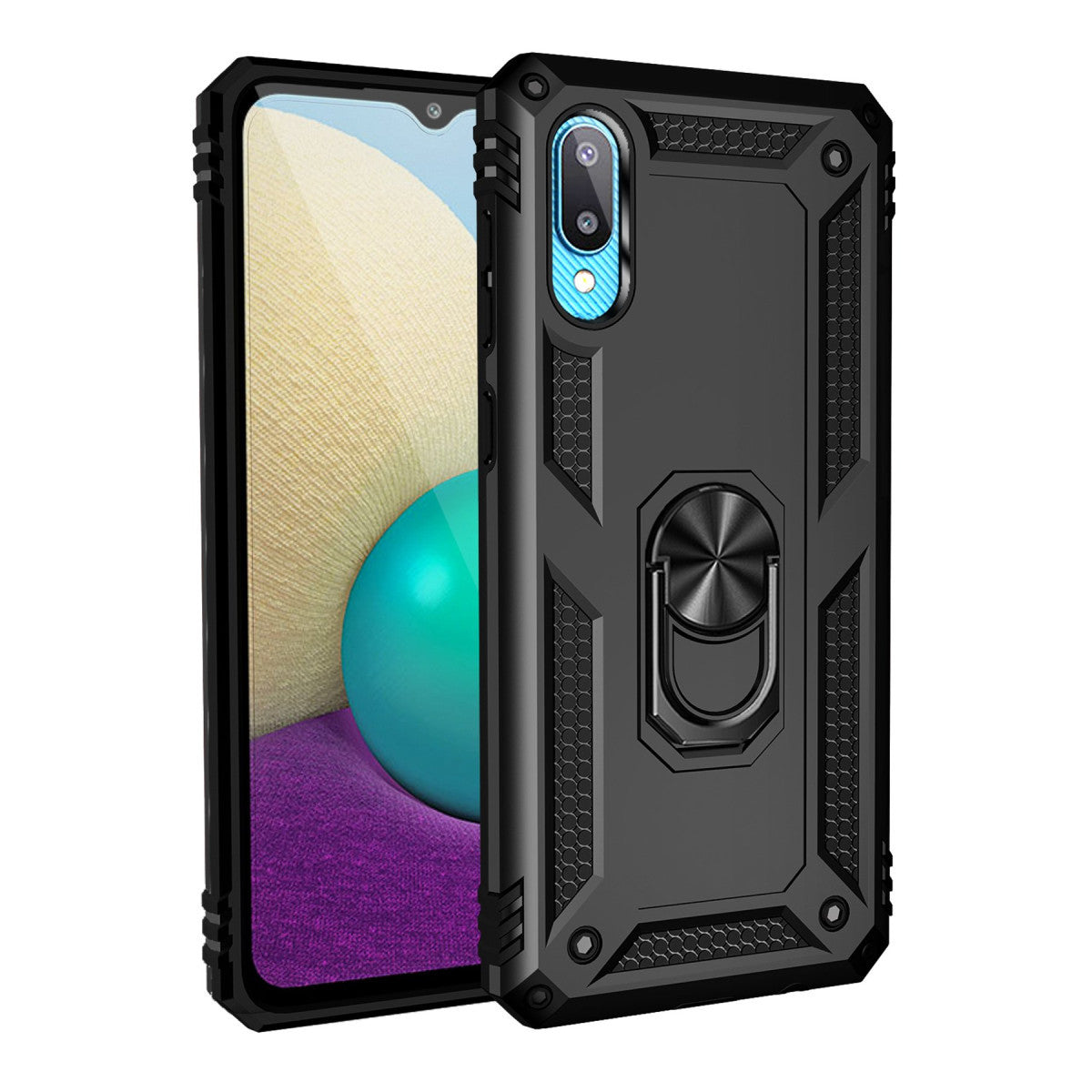 Newface Samsung Galaxy A02 Kılıf Sofya Yüzüklü Silikon Kapak