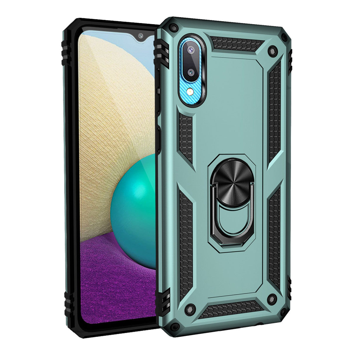 Newface Samsung Galaxy A02 Kılıf Sofya Yüzüklü Silikon Kapak