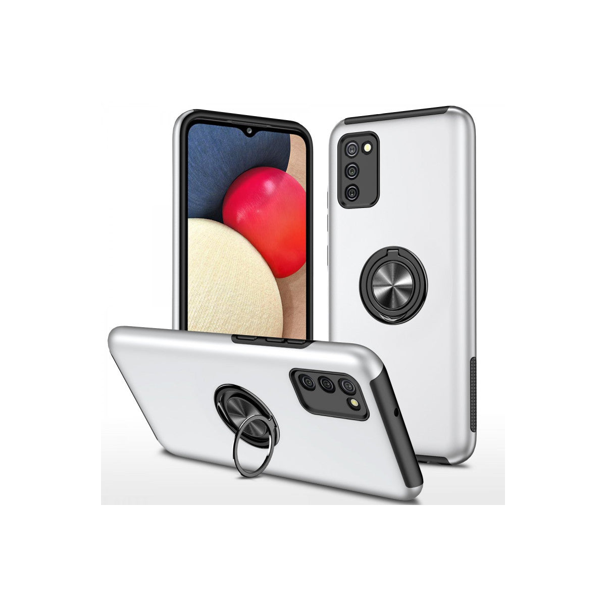 Newface Samsung Galaxy A02S Kılıf Elit Yüzüklü Kapak