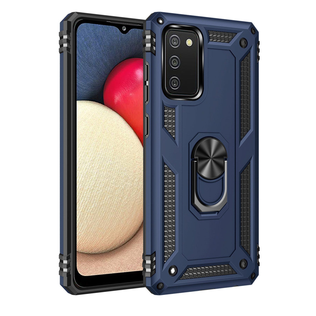 Newface Samsung Galaxy A02S Kılıf Sofya Yüzüklü Silikon Kapak