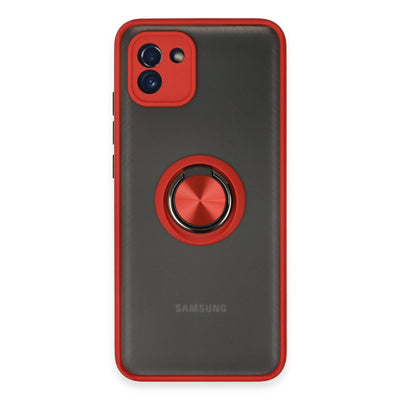 Newface Samsung Galaxy A03 Kılıf Montreal Yüzüklü Silikon Kapak