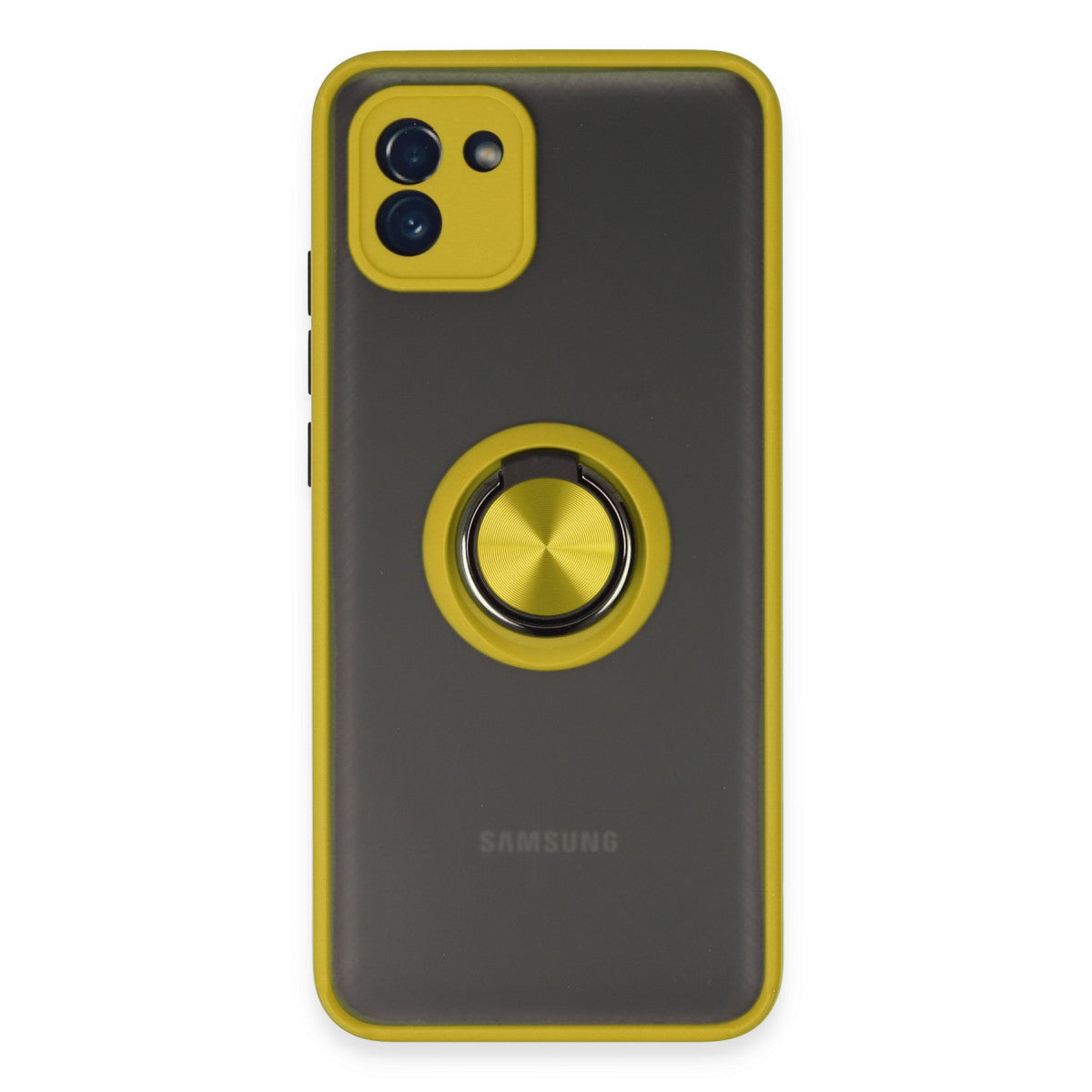Newface Samsung Galaxy A03 Kılıf Montreal Yüzüklü Silikon Kapak