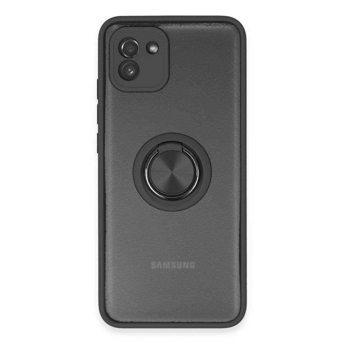 Newface Samsung Galaxy A03 Kılıf Montreal Yüzüklü Silikon Kapak