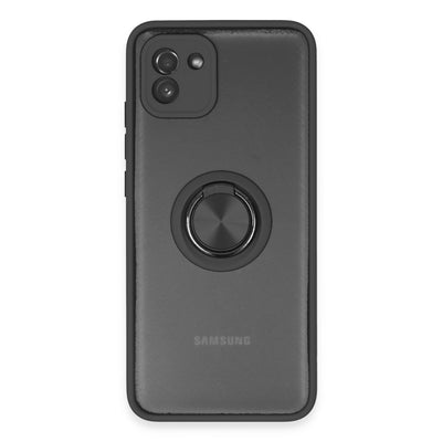 Newface Samsung Galaxy A03 Kılıf Montreal Yüzüklü Silikon Kapak