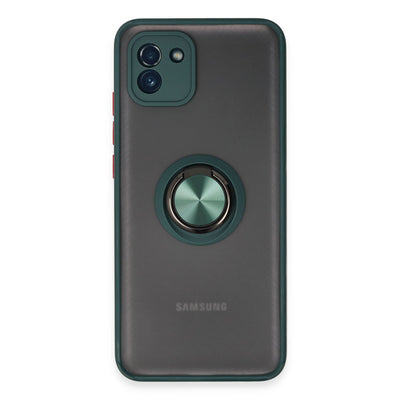 Newface Samsung Galaxy A03 Kılıf Montreal Yüzüklü Silikon Kapak