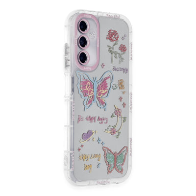 Newface Samsung Galaxy A05S Kılıf Reflexion Desenli Kapak