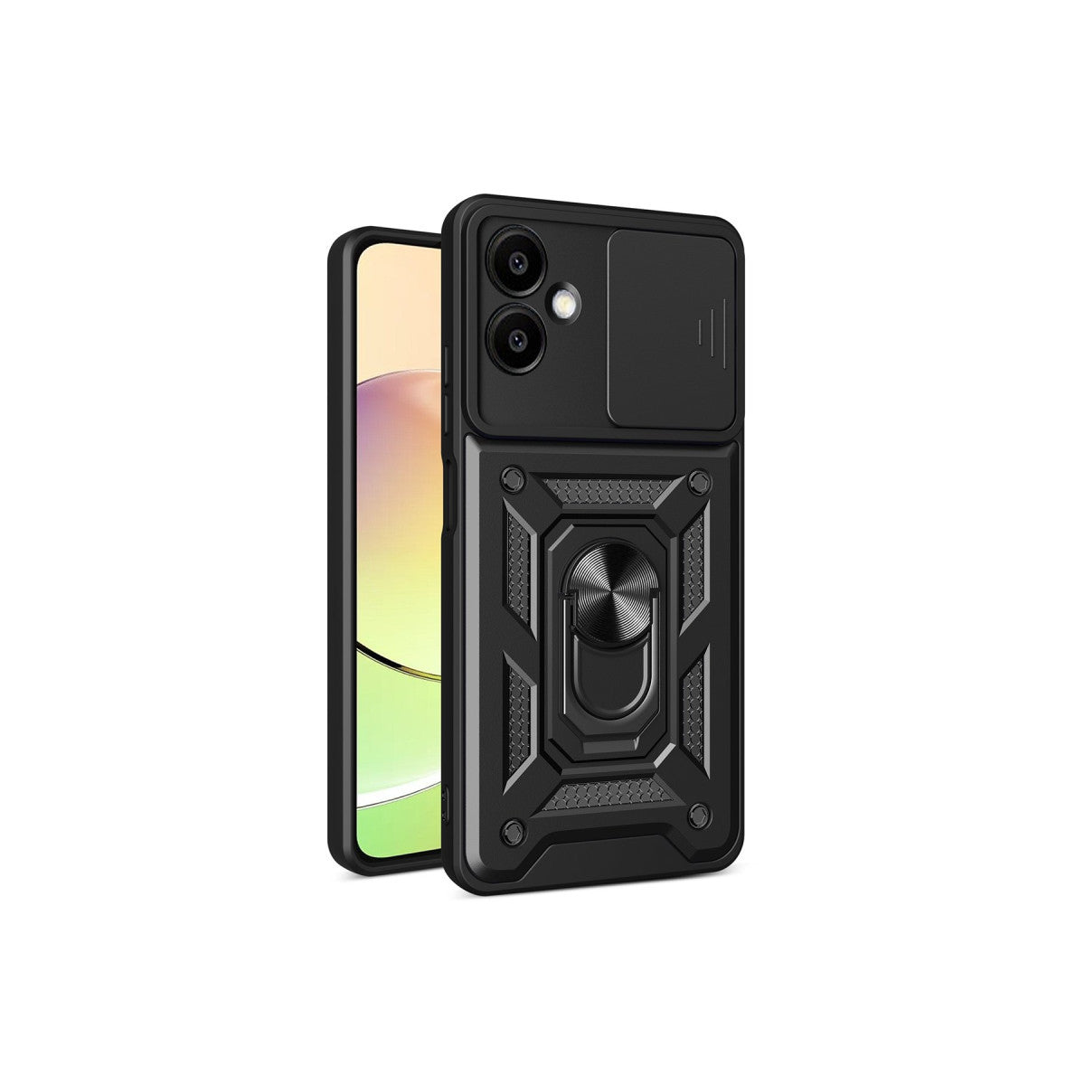 Newface Samsung Galaxy A06 Kılıf Pars Lens Yüzüklü Silikon