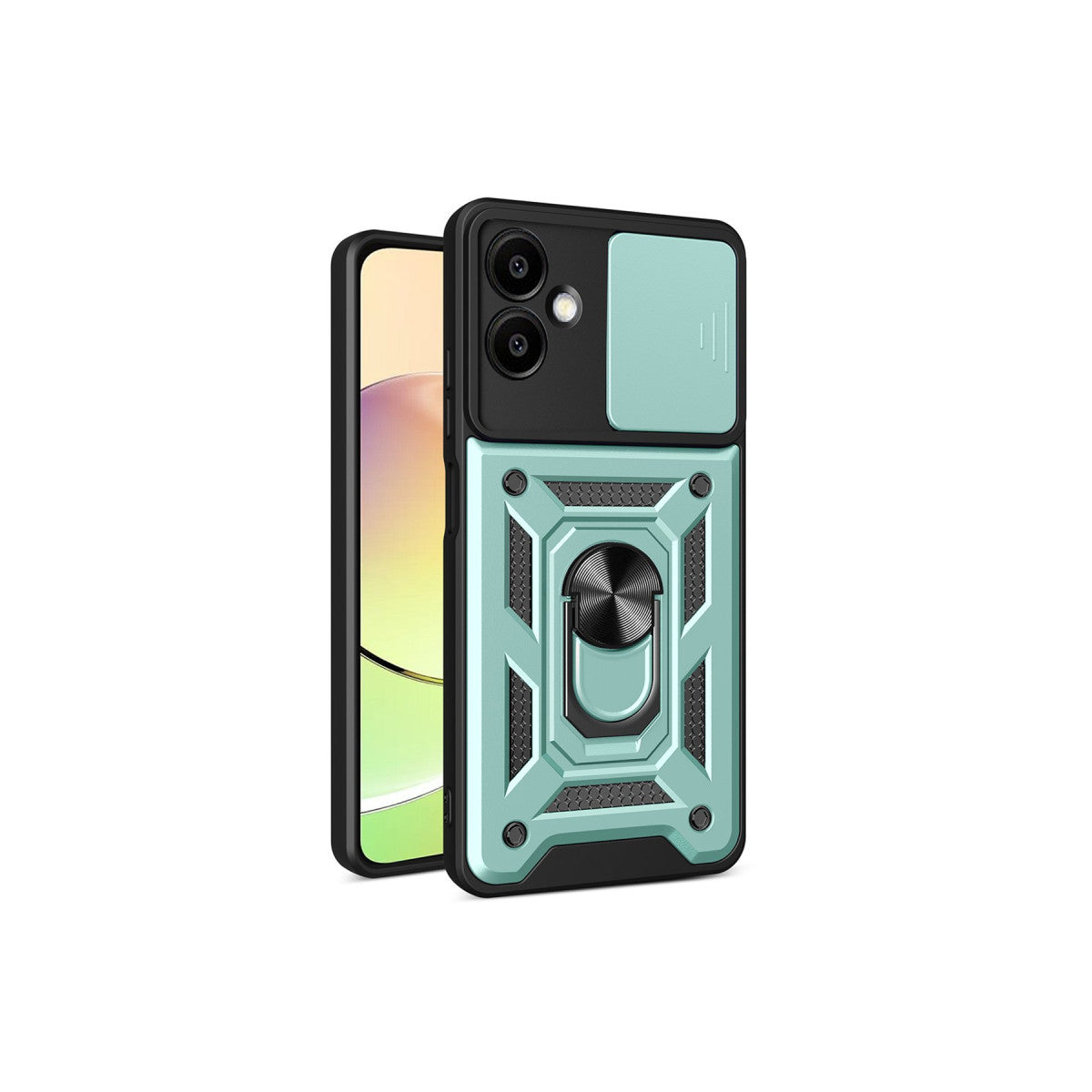 Newface Samsung Galaxy A06 Kılıf Pars Lens Yüzüklü Silikon
