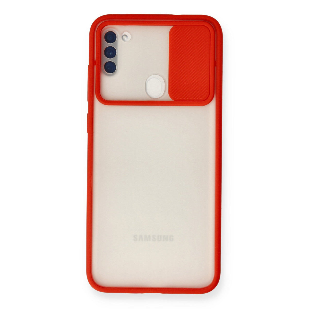 Newface Samsung Galaxy A11 Kılıf Palm Buzlu Kamera Sürgülü Silikon