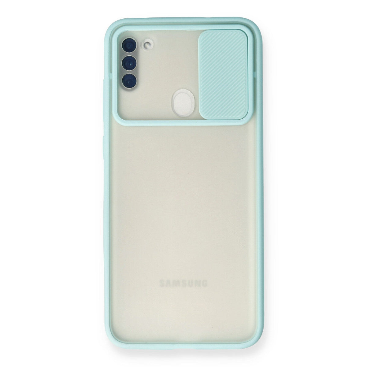 Newface Samsung Galaxy A11 Kılıf Palm Buzlu Kamera Sürgülü Silikon