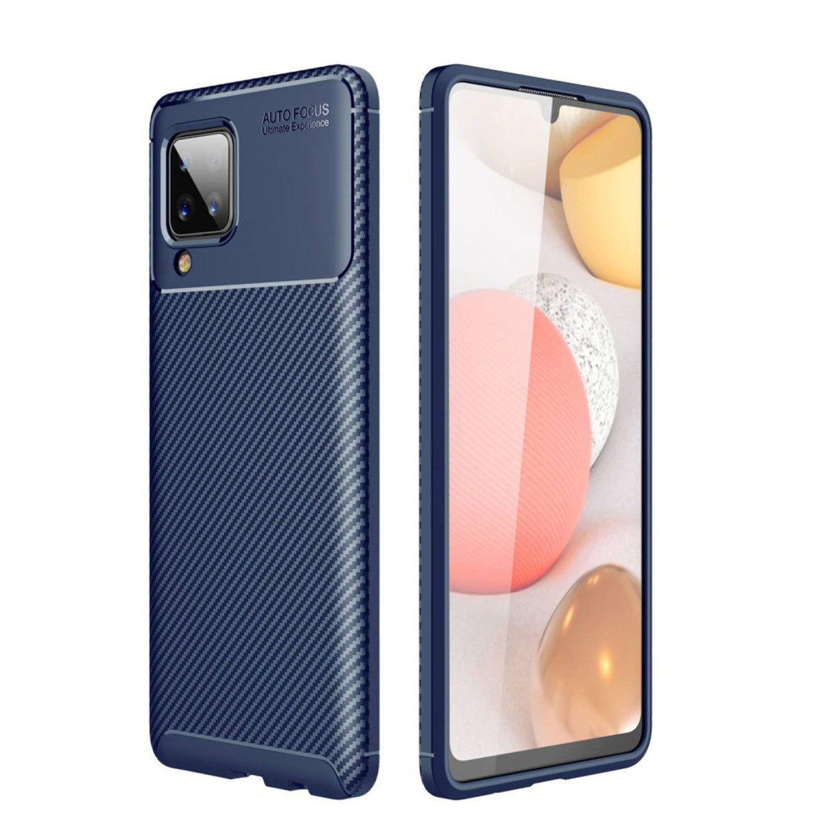 Newface Samsung Galaxy A12 Kılıf Auto Focus Karbon Kapak