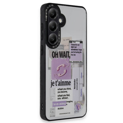 Newface Samsung Galaxy A15 4G Kılıf Mirror Desenli Kapak - Mirror