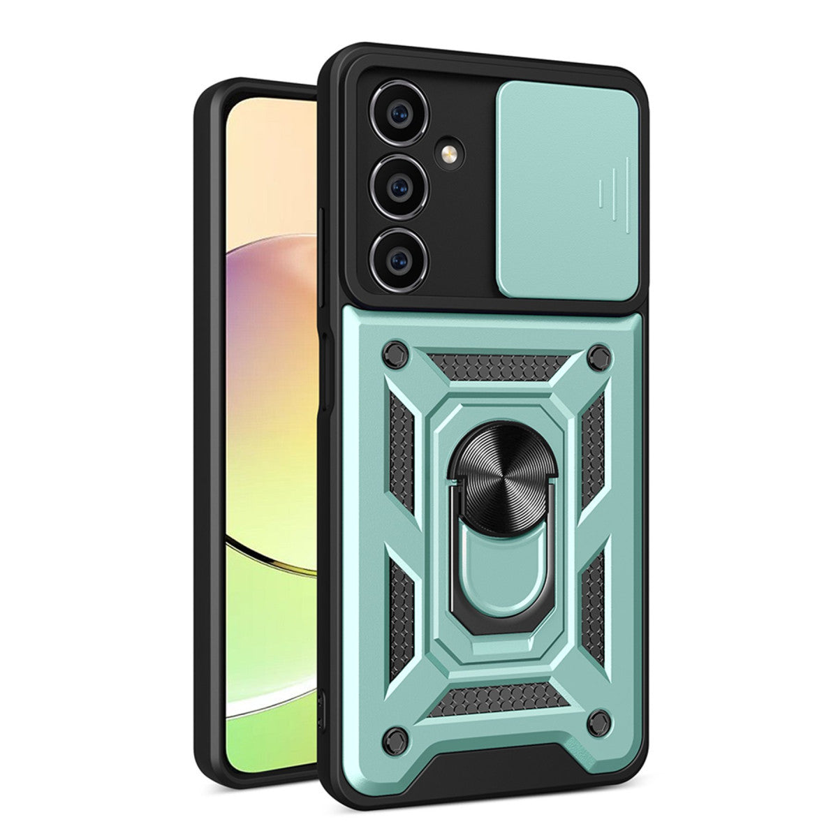 Newface Samsung Galaxy A15 4G Kılıf Pars Lens Yüzüklü Silikon