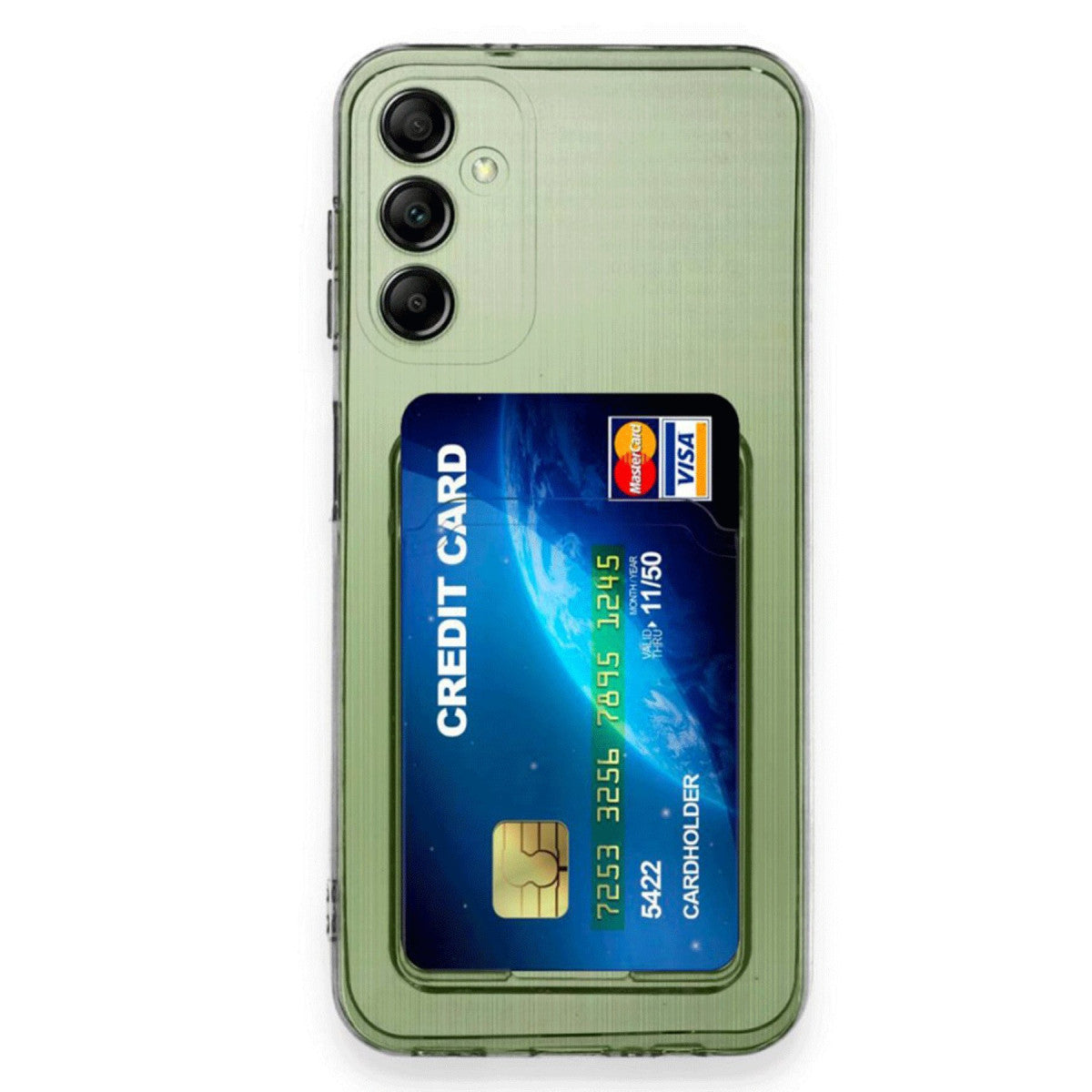 Newface Samsung Galaxy A16 5G Kılıf Kart Şeffaf Silikon
