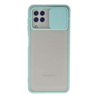 Newface Samsung Galaxy A22 Kılıf Palm Buzlu Kamera Sürgülü Silikon
