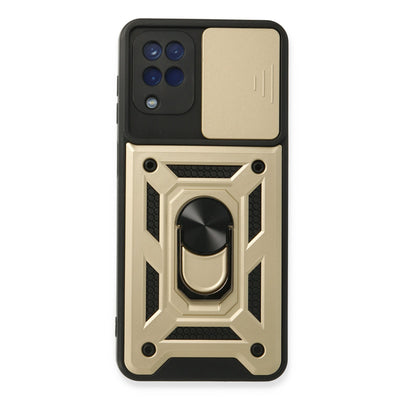 Newface Samsung Galaxy A22 Kılıf Pars Lens Yüzüklü Silikon