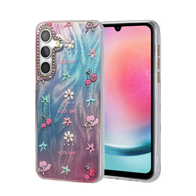 Newface Samsung Galaxy A24 4G Kılıf Blade Aynalı Desenli Kapak
