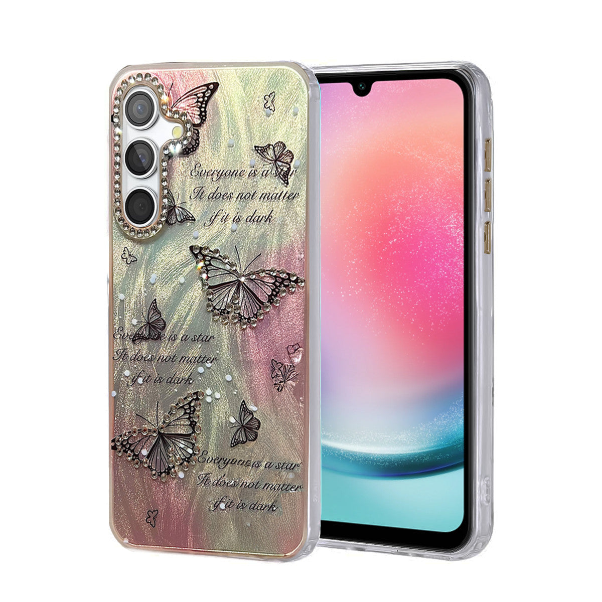 Newface Samsung Galaxy A24 4G Kılıf Blade Aynalı Desenli Kapak
