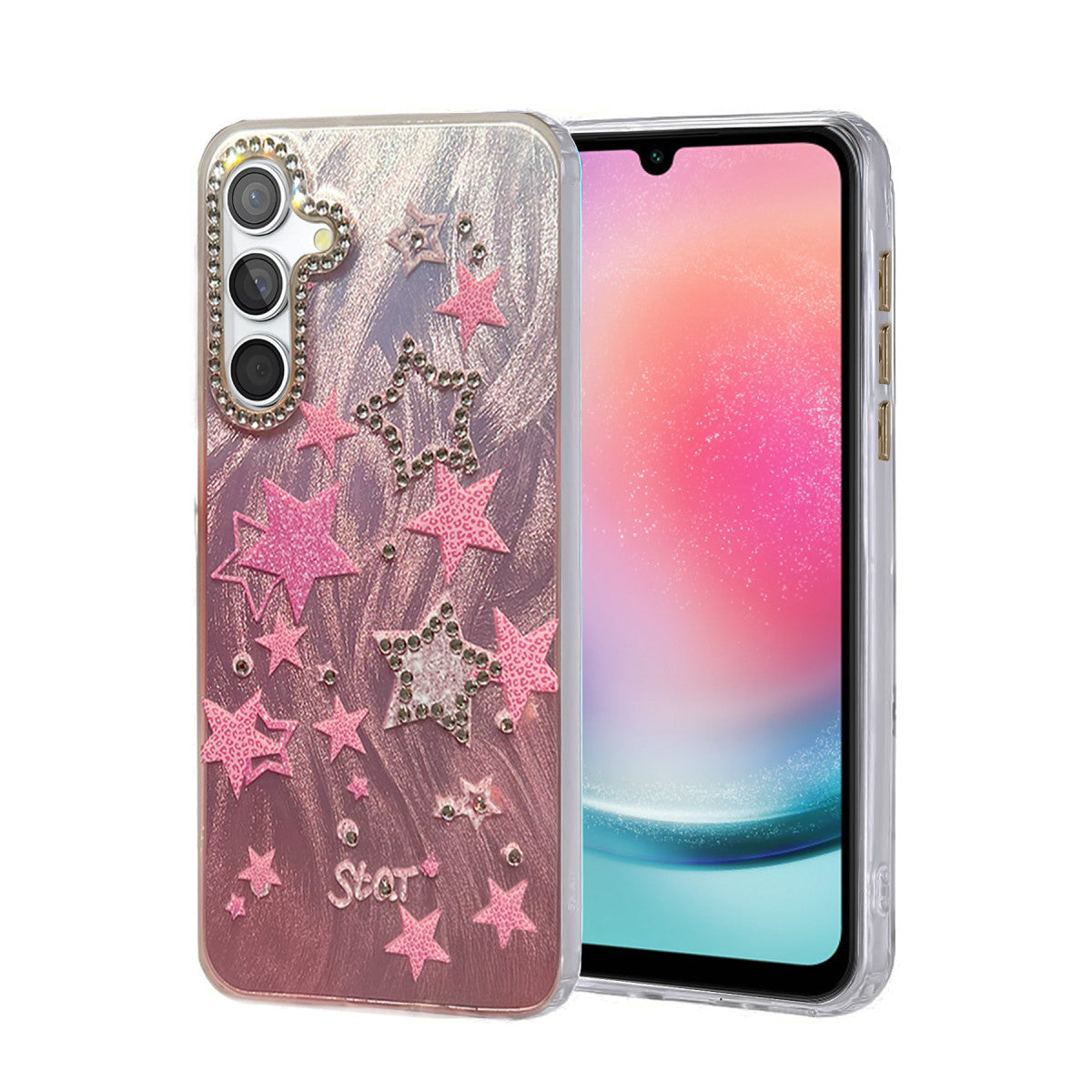 Newface Samsung Galaxy A24 4G Kılıf Blade Aynalı Desenli Kapak