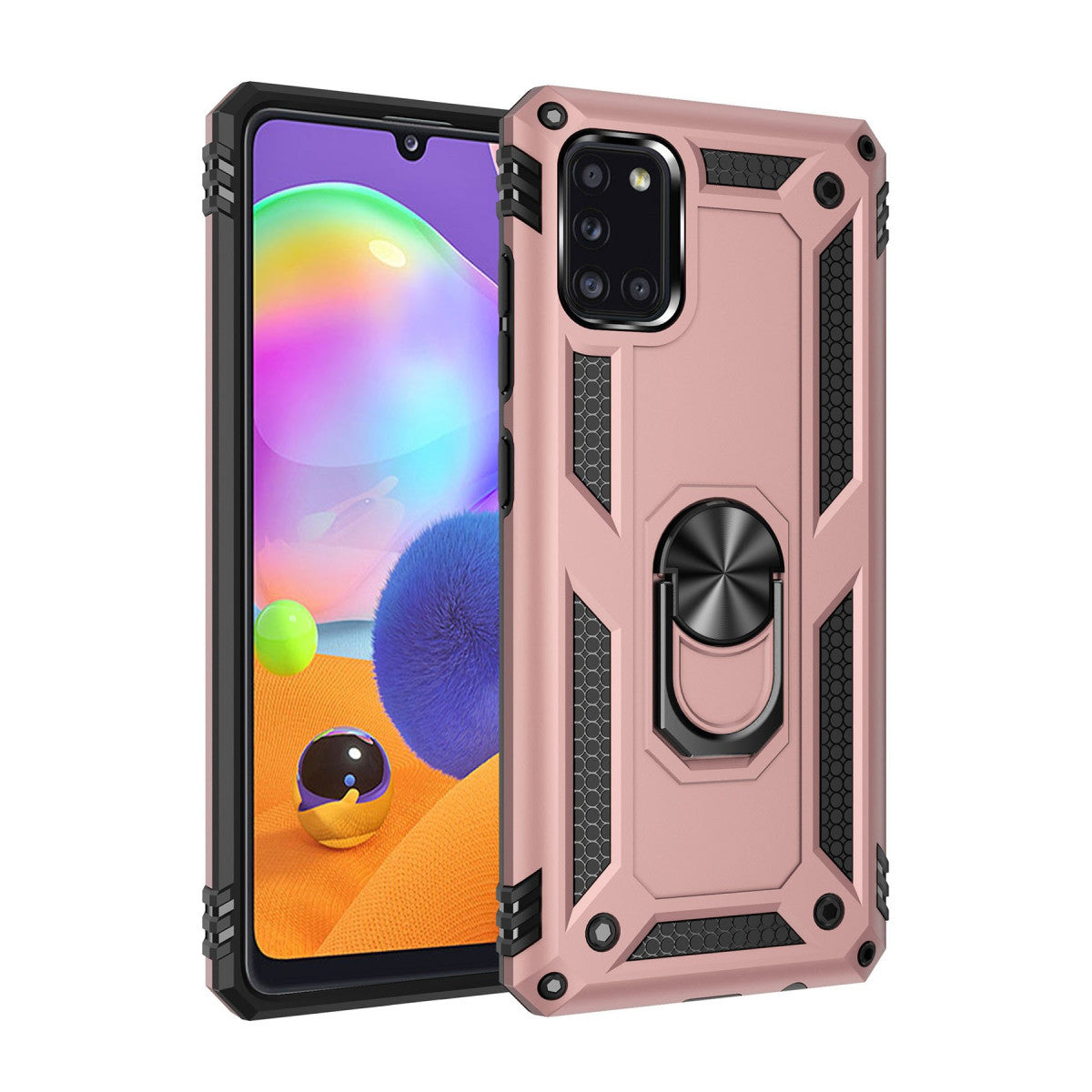 Newface Samsung Galaxy A31 Kılıf Sofya Yüzüklü Silikon Kapak