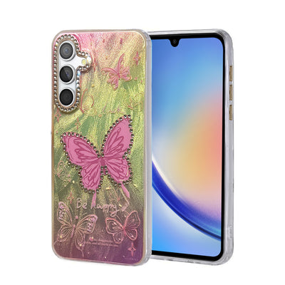 Newface Samsung Galaxy A34 5G Kılıf Blade Aynalı Desenli Kapak