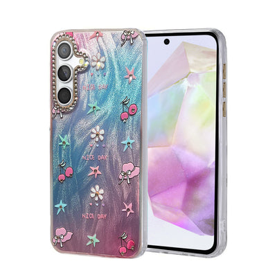 Newface Samsung Galaxy A35 5G Kılıf Blade Aynalı Desenli Kapak