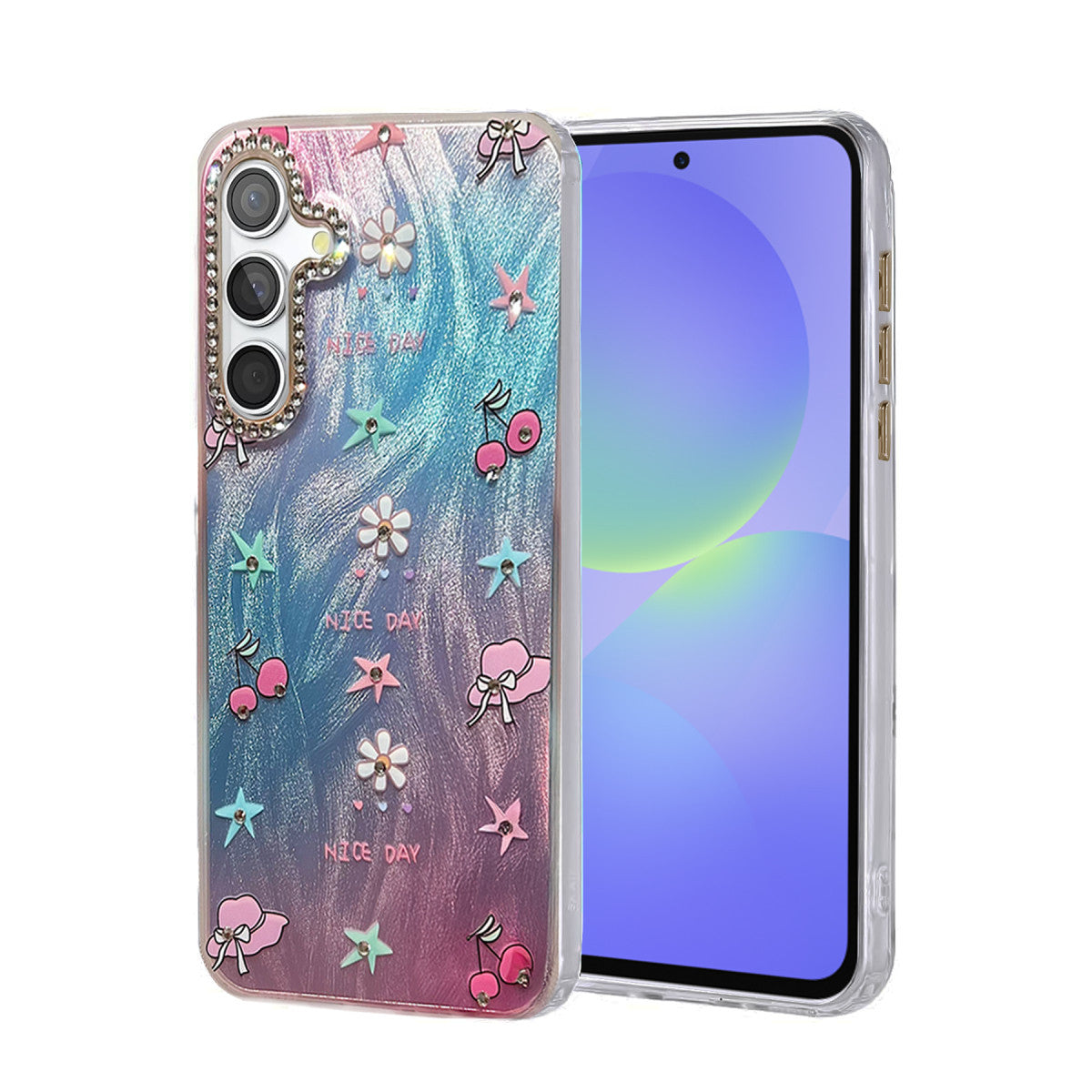 Newface Samsung Galaxy A36 Kılıf Blade Aynalı Desenli Kapak