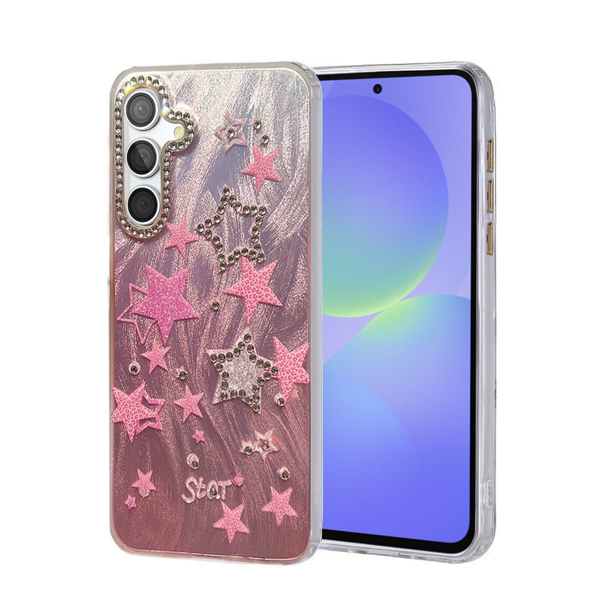 Newface Samsung Galaxy A36 Kılıf Blade Aynalı Desenli Kapak