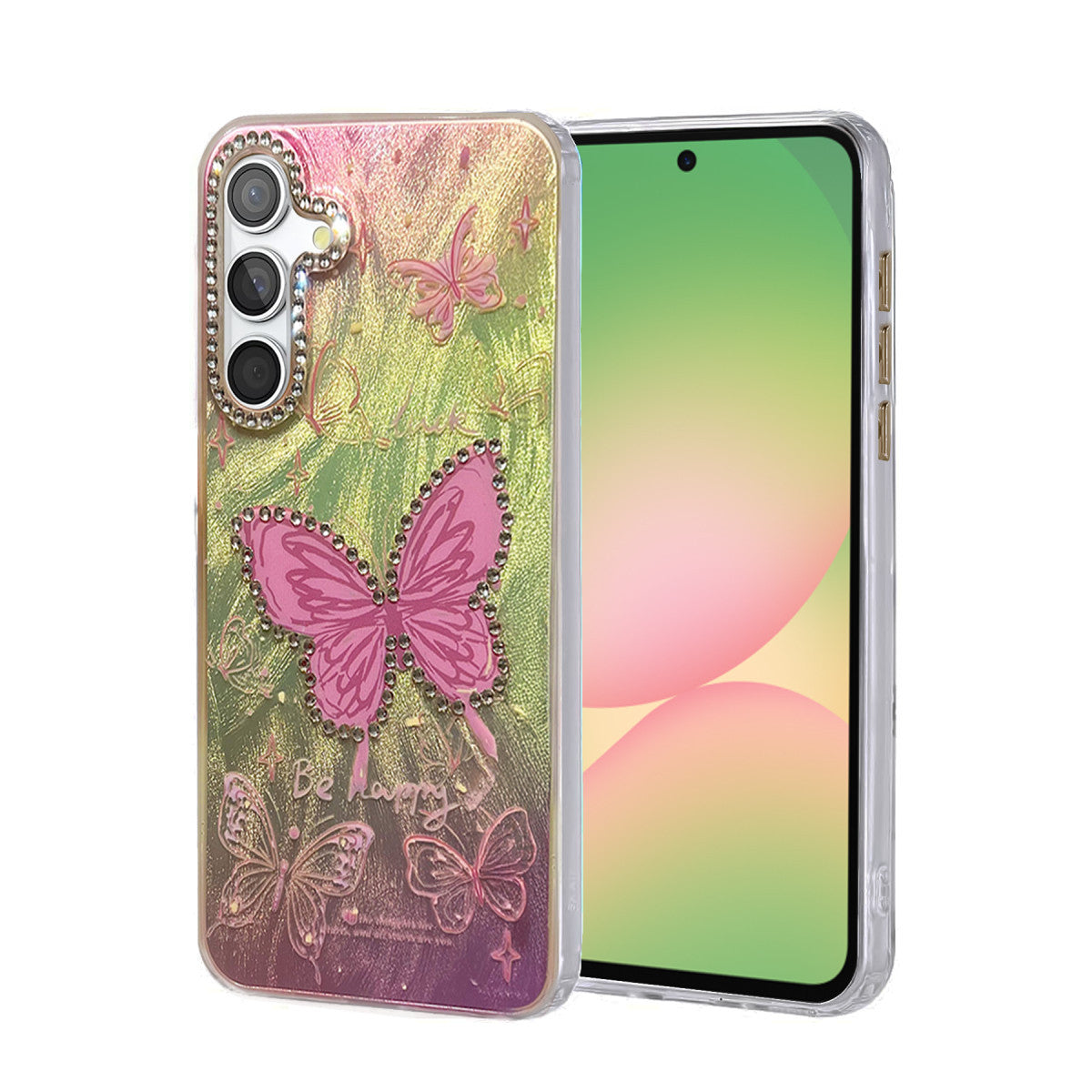 Newface Samsung Galaxy A56 Kılıf Blade Aynalı Desenli Kapak