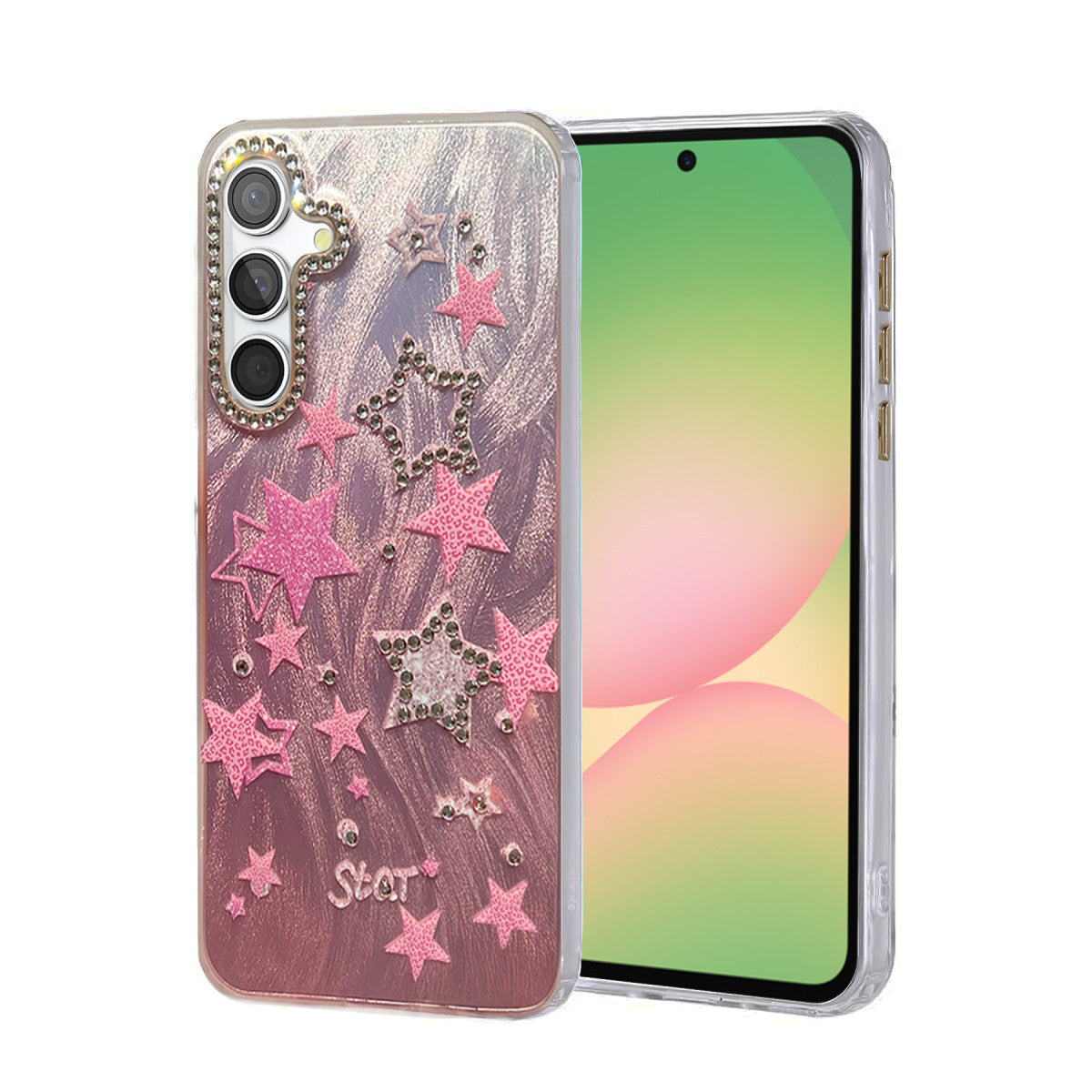 Newface Samsung Galaxy A56 Kılıf Blade Aynalı Desenli Kapak