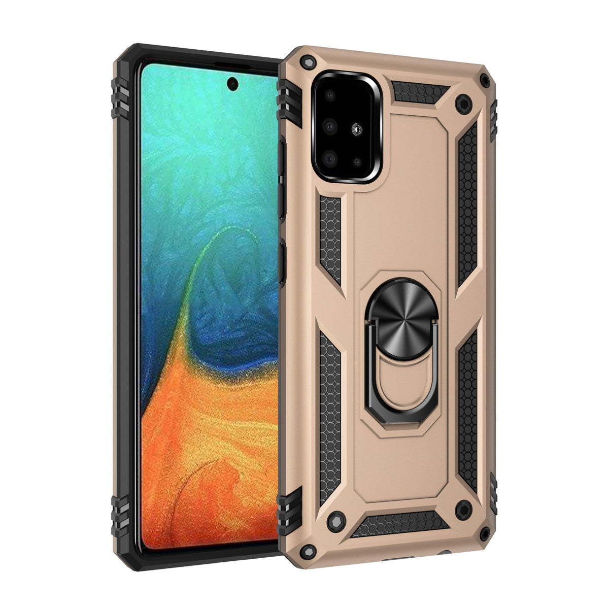 Newface Samsung Galaxy A71 Kılıf Sofya Yüzüklü Silikon Kapak