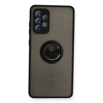Newface Samsung Galaxy A72 Kılıf Montreal Yüzüklü Silikon Kapak