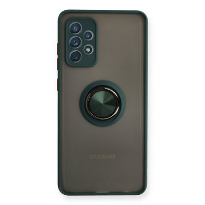 Newface Samsung Galaxy A72 Kılıf Montreal Yüzüklü Silikon Kapak