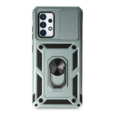 Newface Samsung Galaxy A72 Kılıf Pars Lens Yüzüklü Silikon