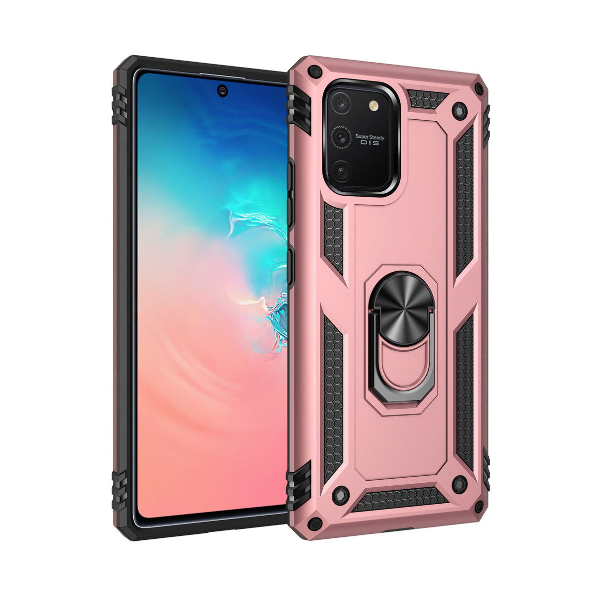 Newface Samsung Galaxy A91 / S10 Lite Kılıf Sofya Yüzüklü Silikon Kapak