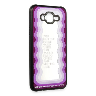 Newface Samsung Galaxy J7 Kılıf Mirror Desenli Kapak - Mirror