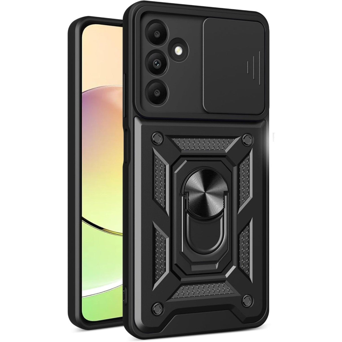 Newface Samsung Galaxy M15 Kılıf Pars Lens Yüzüklü Silikon