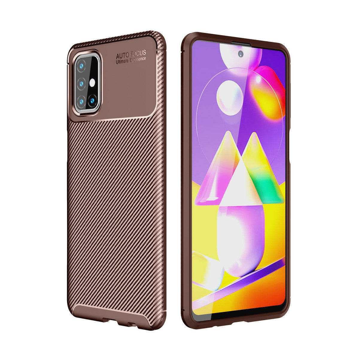 Newface Samsung Galaxy M31S Kılıf Auto Focus Karbon Kapak